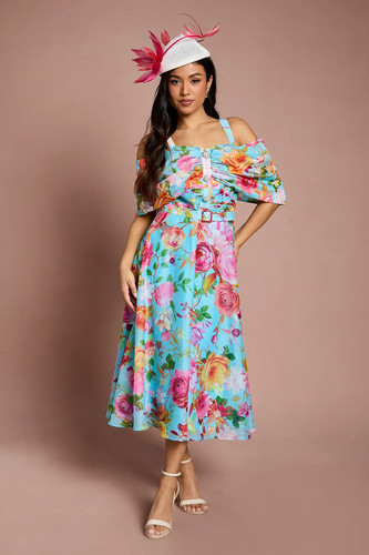 Coast blue midi dress - coast, womens