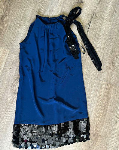 Coast navy satin high neck - satin,