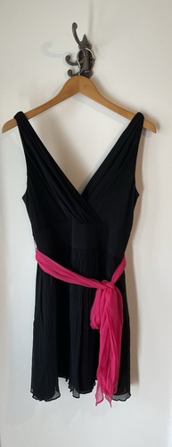 Coast black pink chiffon - uk, black/pink