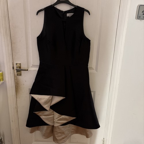 Coast black satin pleated - coast,
