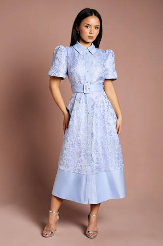 Coast blue fit flare - &,