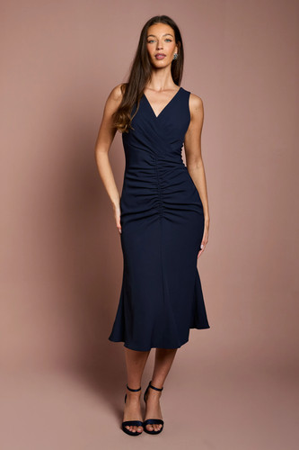 Coast navy midi dress - coast,