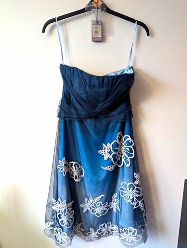 Coast blue floral embroidered - floral,