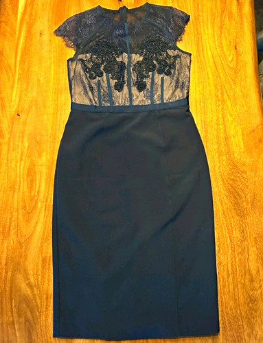 Coast navy floral - navy, lace