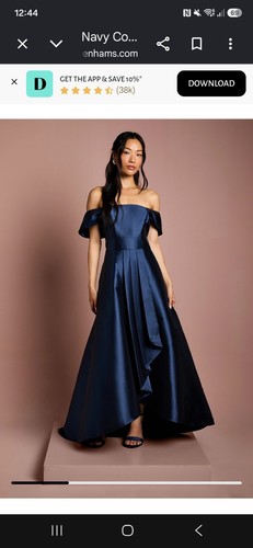 Coast maxi dress - navy, satin