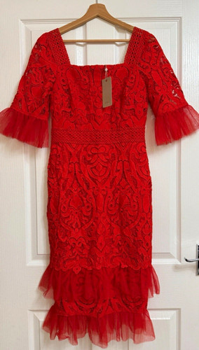 Bnwt coast red floral - red, lace
