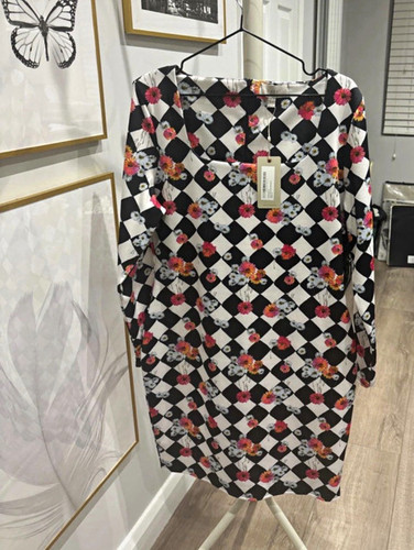 Coast black white floral - black, &
