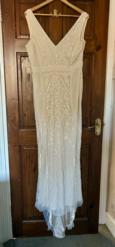 Coast ivory neck beaded - ivory, v-neck