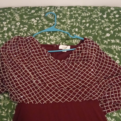 Coast burgundy beaded chiffon - coast,