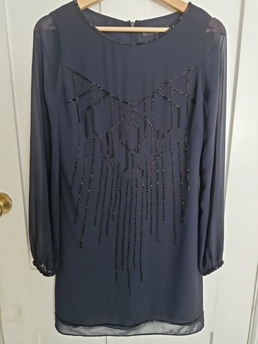 Coast navy blue beaded shift - blue,