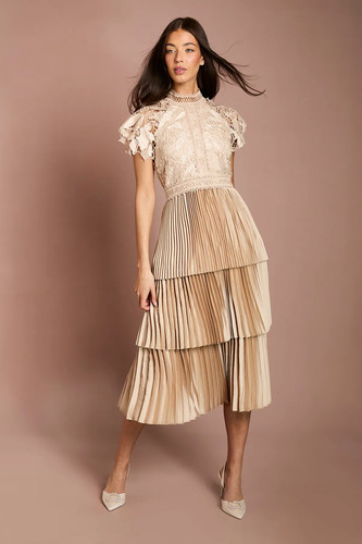 Coast champagne midi dress - coast,