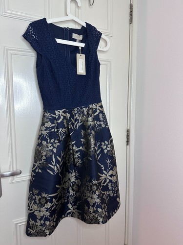 Coast blue jacquard dress