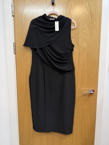 Coast black chiffon cape - black,