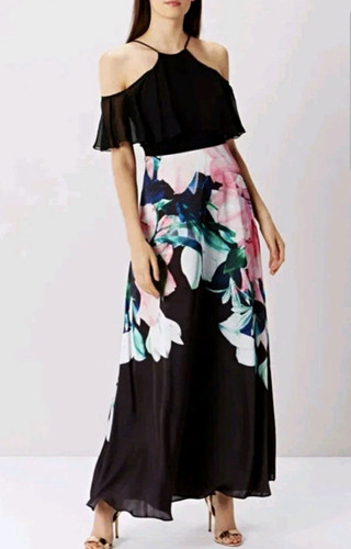 Coast black floral halter - coast,