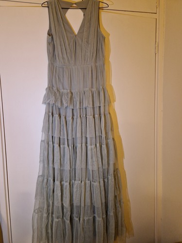 Coast tulle sage green maxi - sage,