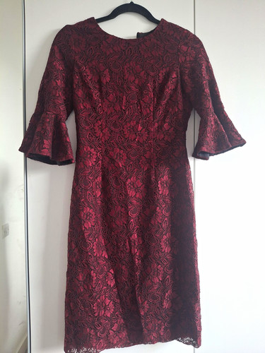 Coast burgundy black floral - black,
