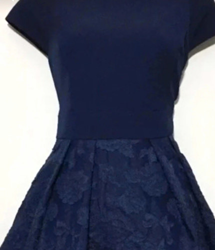Navy off the shoulder midi - navy,