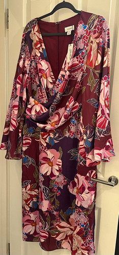 Coast burgundy floral wrap - floral,