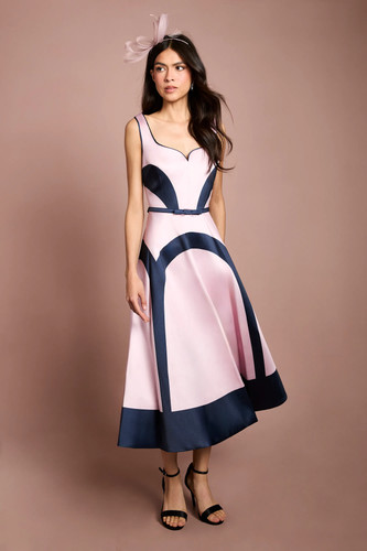 Coast blush midi dress - blush,