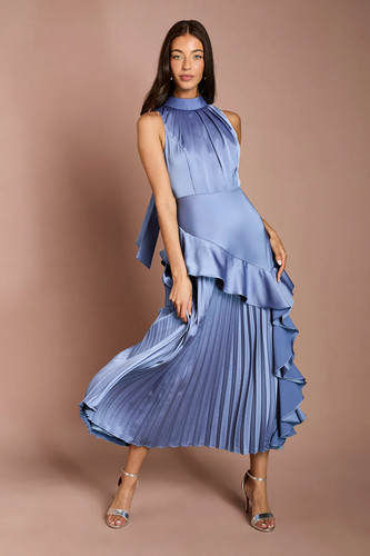 Coast blue midi dress womens - blue,