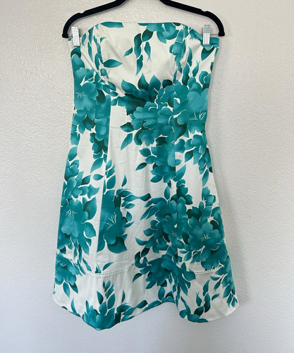 Coast turquoise white floral - turquoise/white,