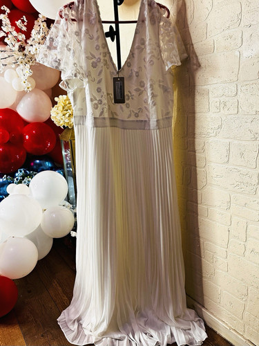 Coast white floral neck maxi - v-neck,