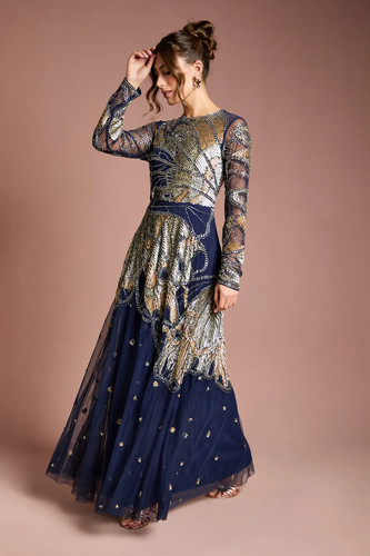 Coast navy line dress - navy, a-line