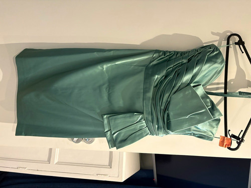 Belle oasis green - oasis, satin