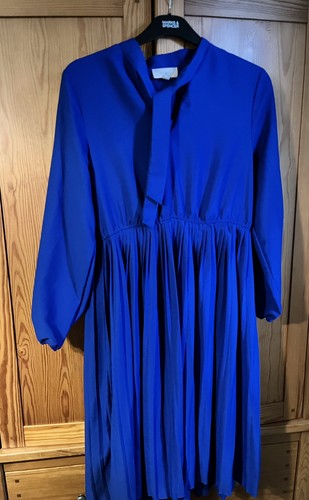 Coast blue chiffon pleated - chiffon, tie